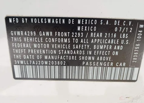 3VWLL7AJ2DM203802